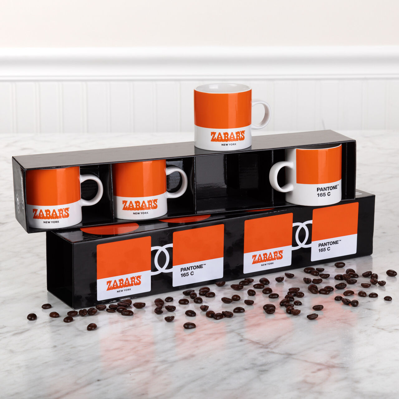 Zabar’s Pantone Espresso Mug gift set - set of 4  large