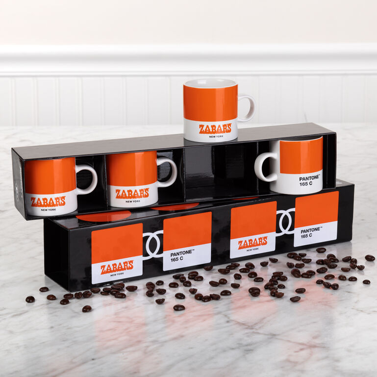 Zabar’s Pantone Espresso Mug gift set - set of 4  large