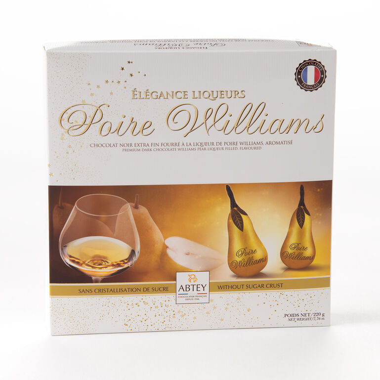 Chocolate Pear Gift box filled with Poire Williams Liqueur 220g  large