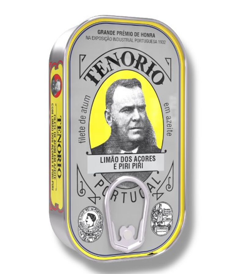Tenorio Tuna Fillets in Olive Oil with Azorean Lemon & Chili Pepper in Tin 4.23oz  large
