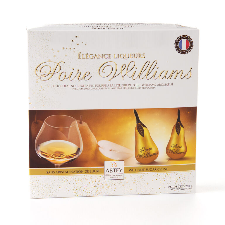 Chocolate Pear Gift box filled with Poire Williams Liqueur 220g  large