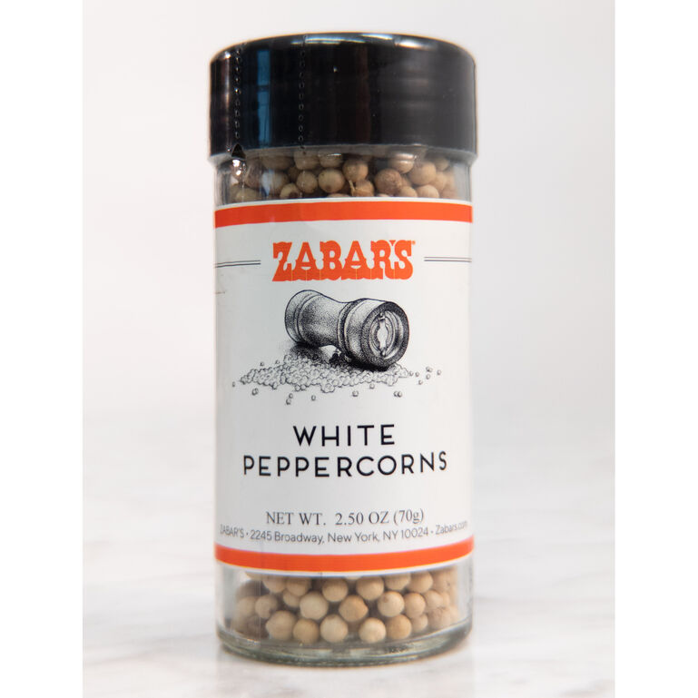 Zabar's Spices - White Peppercorns - 2.5 oz  (Kosher)  large
