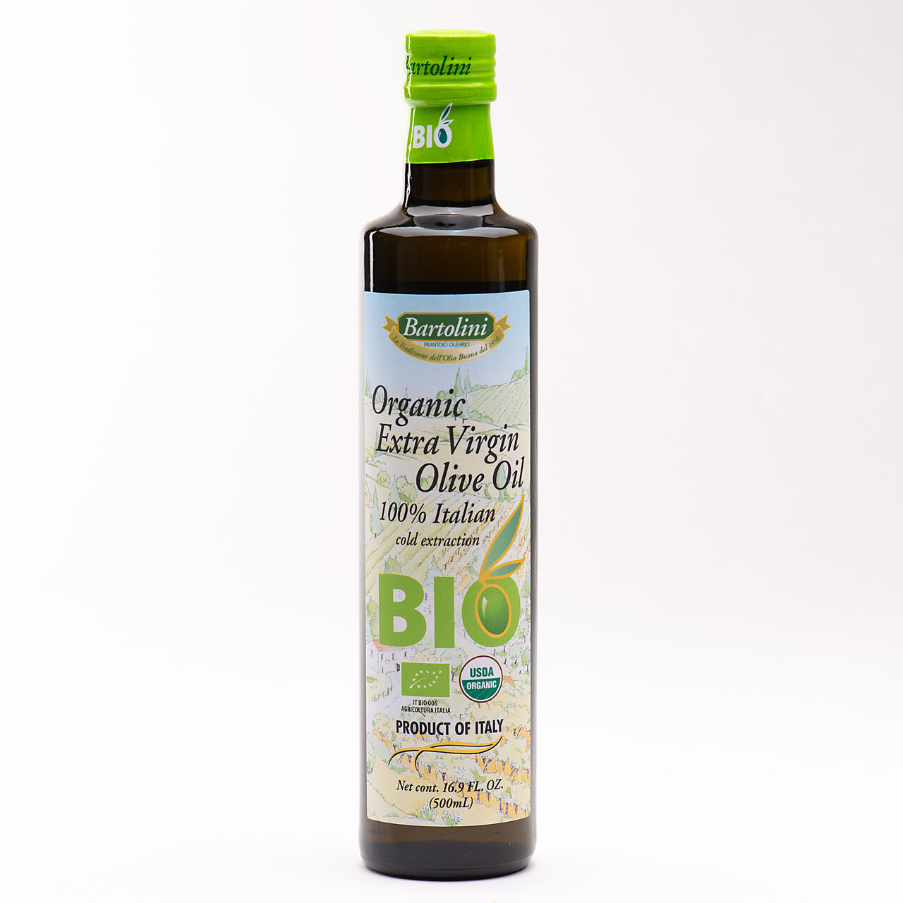 Bartolini Organic Extra Virgin Olive Oil - 16.9oz.  large