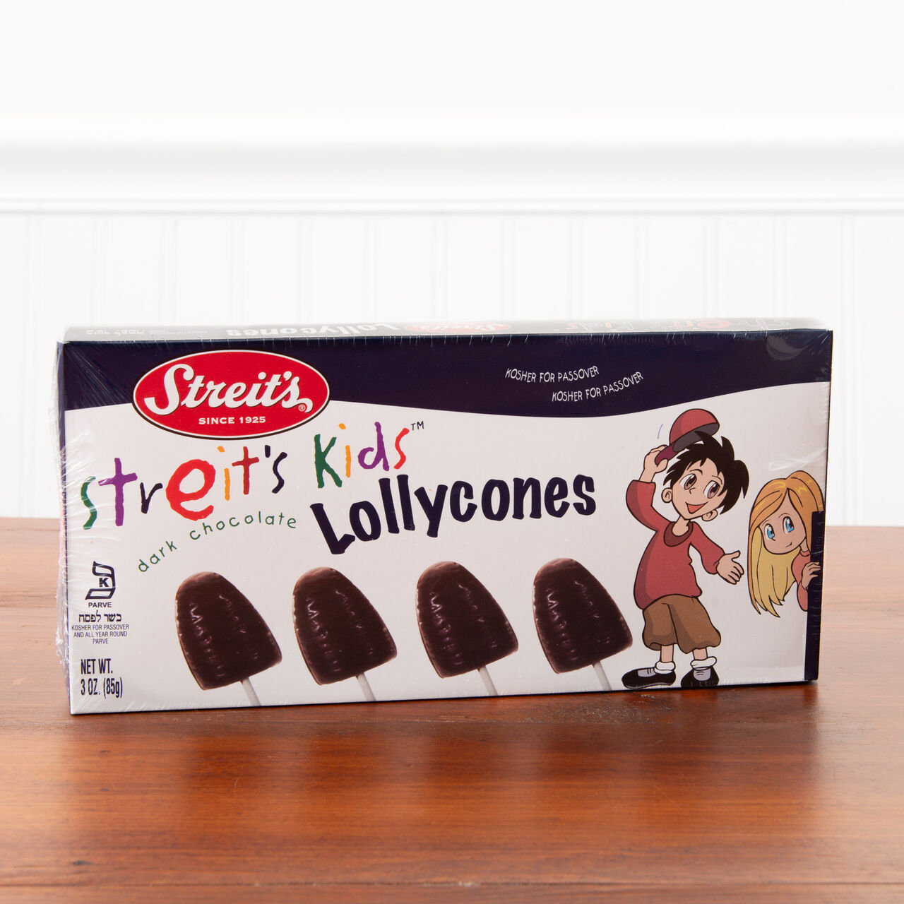 Streit's Milk Chocolate Lollycones 3oz (Kosher for Passover)  large