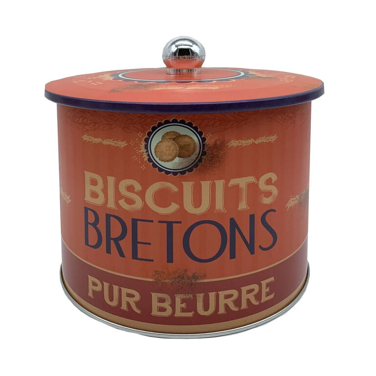 Maison Peltier Palets Biscuits Bretons Round Tin 400g  large