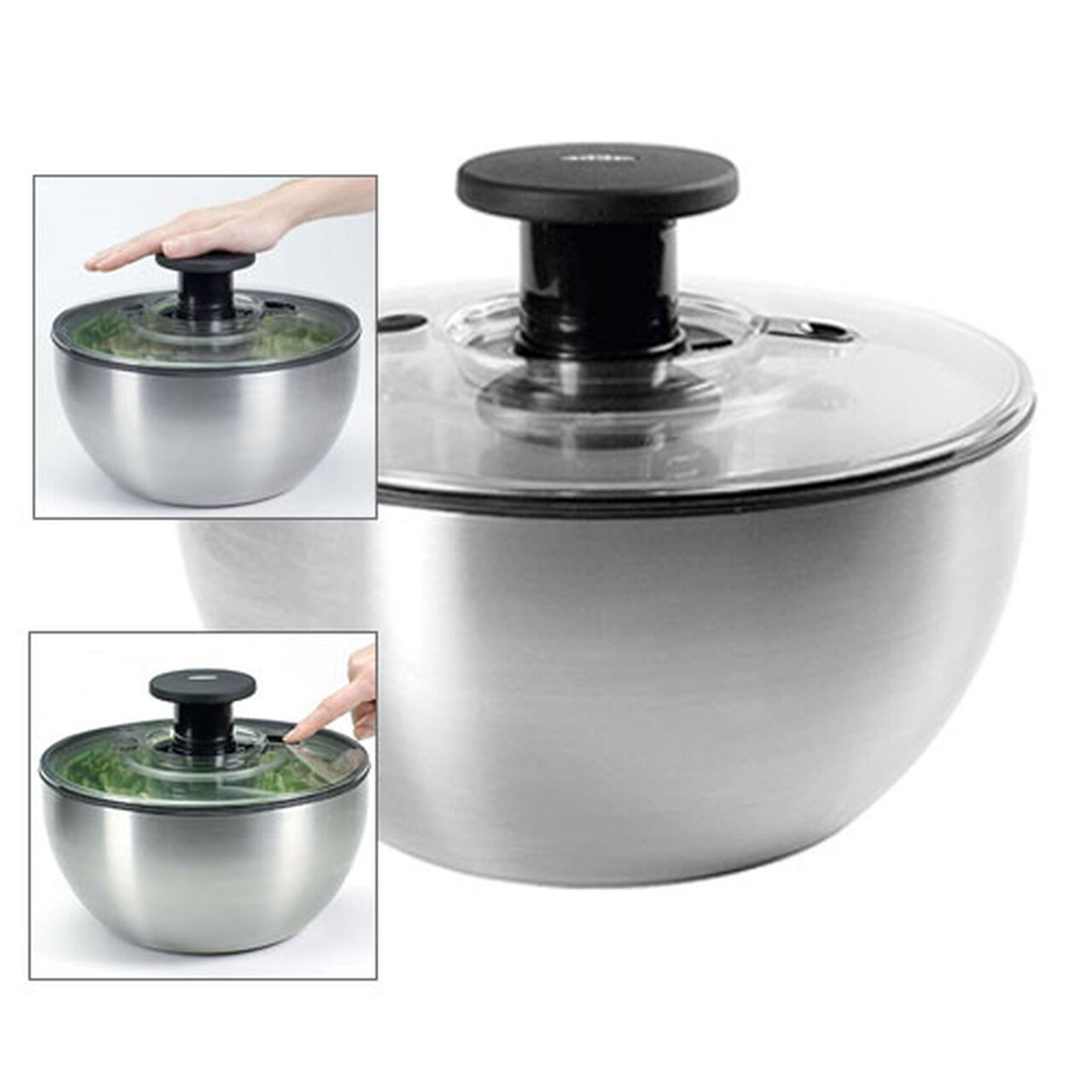 OXO Stainless Steel Salad Spinner #1071497, , large image number 0