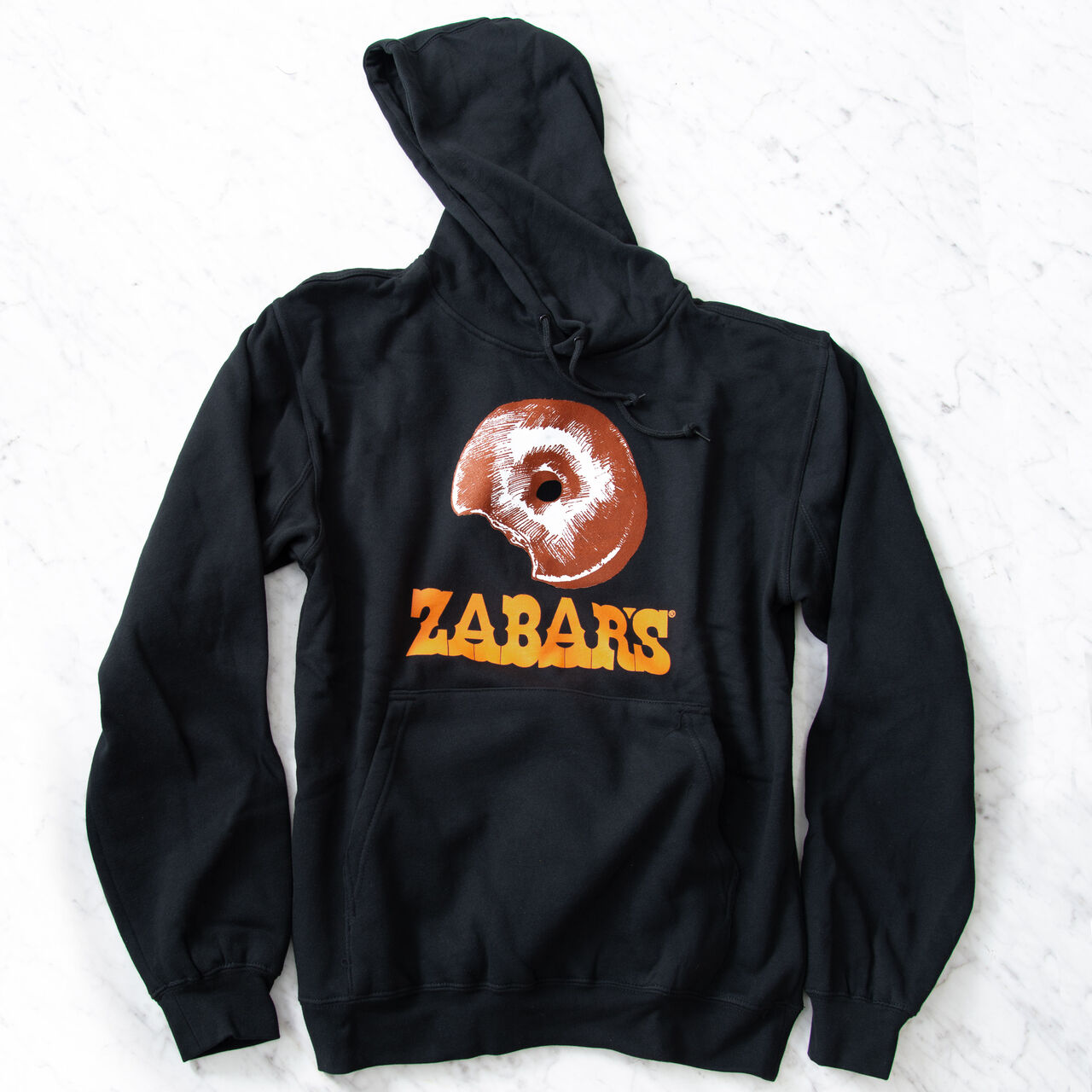 Zabar's Bagel Black Hoodie  large