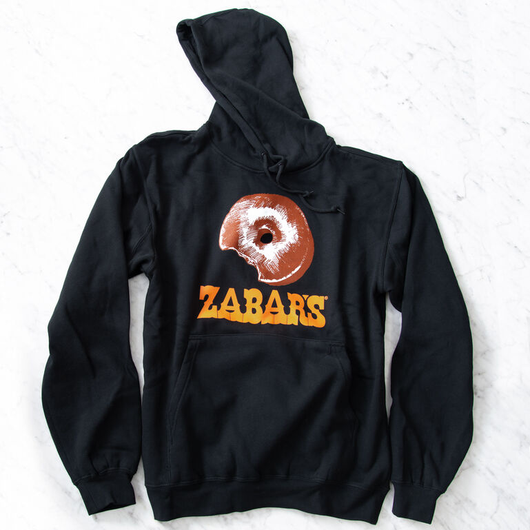 Zabar's Bagel Black Hoodie  large