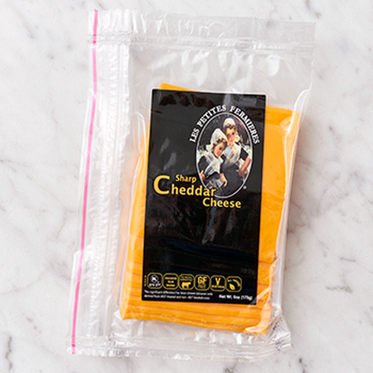 Sliced Sharp Cheddar (Kosher) by Les Petites Fermieres  large