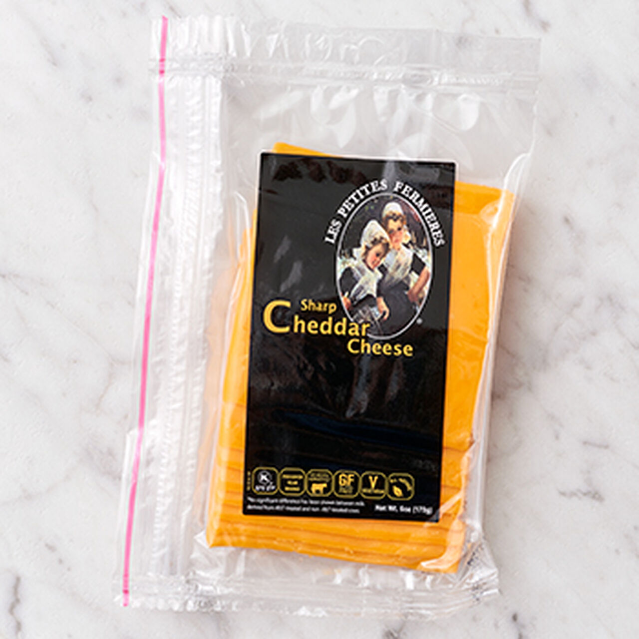 Sliced Sharp Cheddar (Kosher) by Les Petites Fermieres, , large image number 0