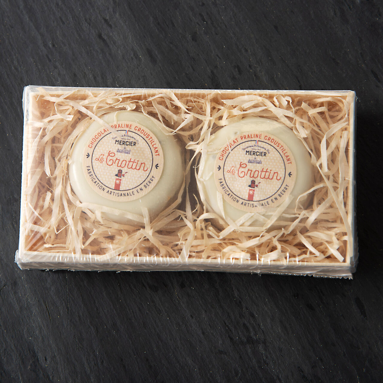 Chocolate Crottins with Almond & Hazelnut Praline by La Maison Mercier 130g  large