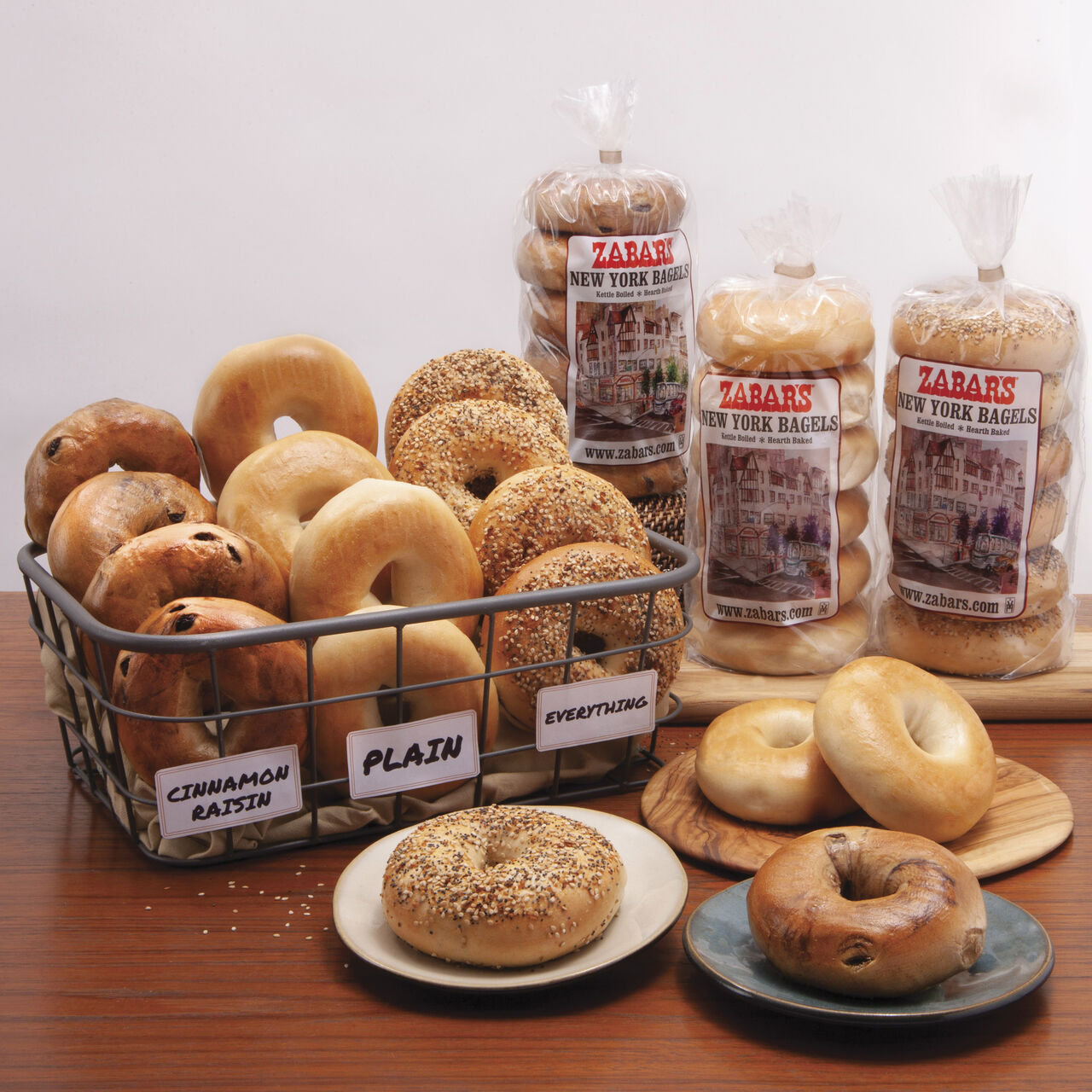 Zabar's NY 18 Bagel Bundle: Gourmet  (Cinnamon Raisin, Everything: Kosher)  large