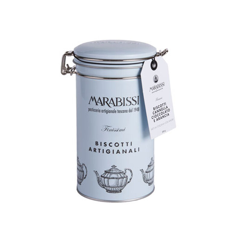 Marabissi Blue Tin with Dark Chocolate & Sea Salt Cookies 7.05oz  large