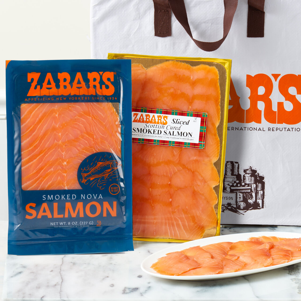 Zabar's Prepack Nova Salmon (Kosher)  large
