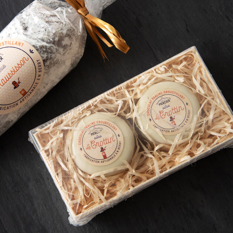 Chocolate Crottins with Almond & Hazelnut Praline by La Maison Mercier 130g  large