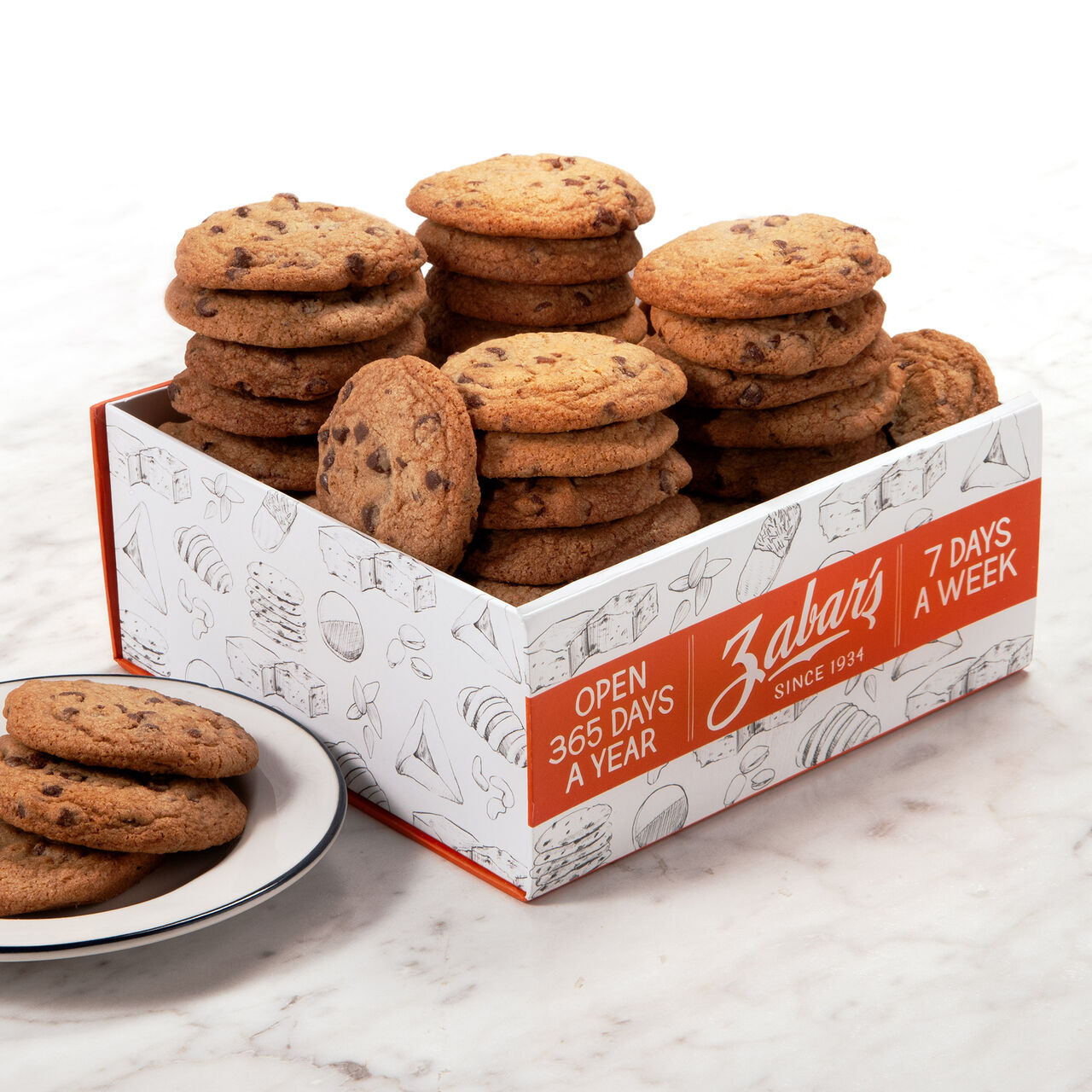 Zabar's Chocolate Chip Thin & Crispy Cookie Box - Approx. 24 oz. (Kosher), , large image number 0