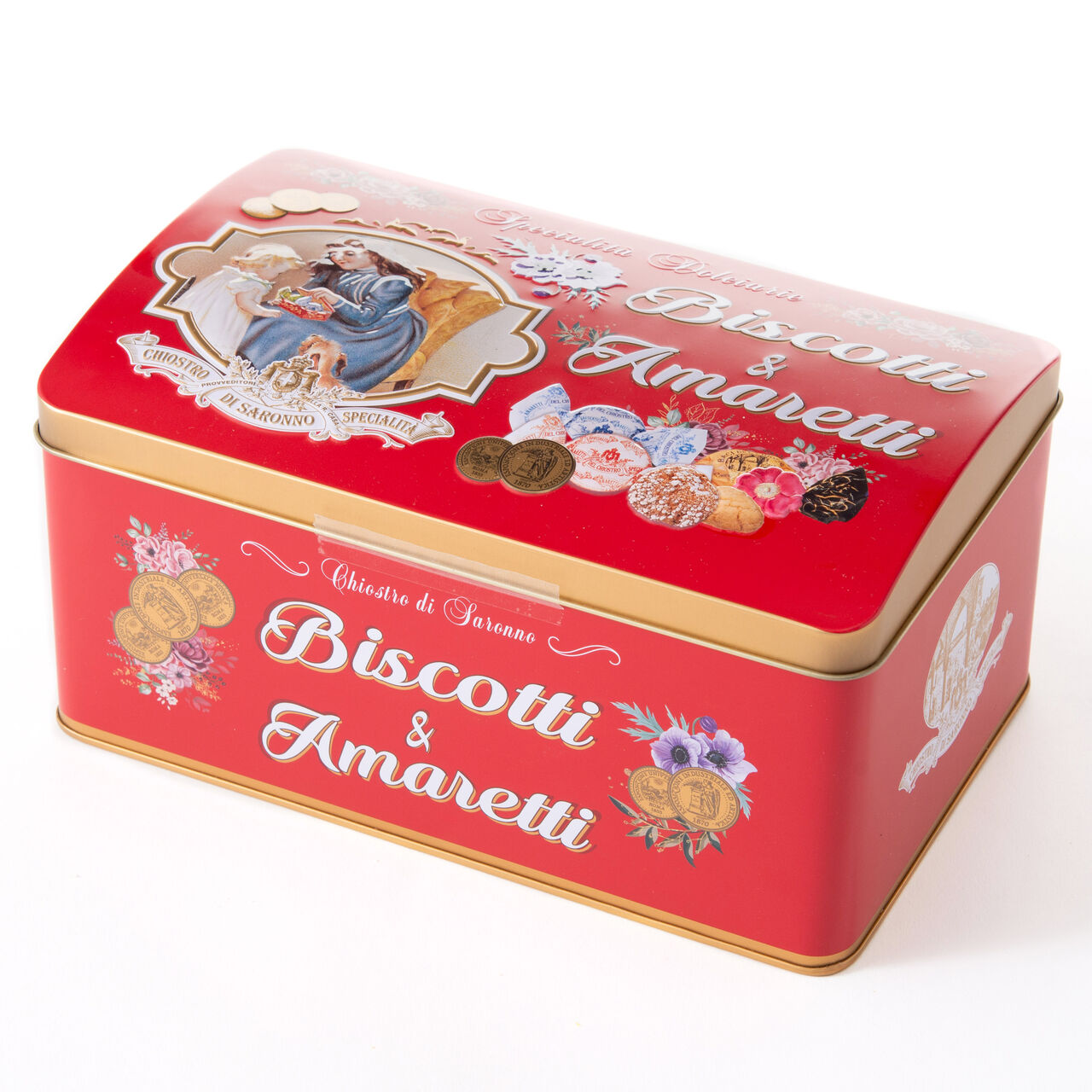 Chiostro Mixed Amaretti Shell Tower Tin 7.4 oz  large