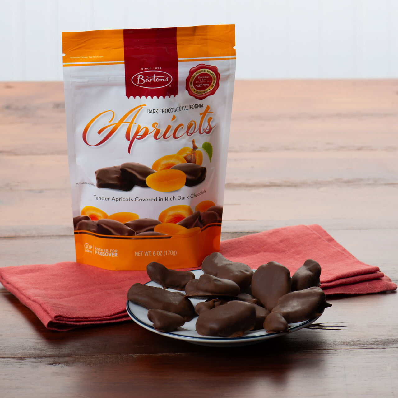 Barton's Dark Chocolate Apricots (Kosher for Passover)  large