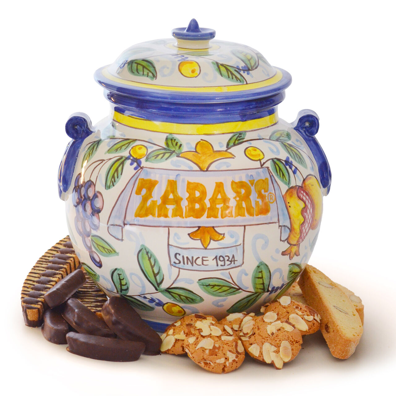 Zabar's Celebration Biscotti Jar by DiCamillo  large