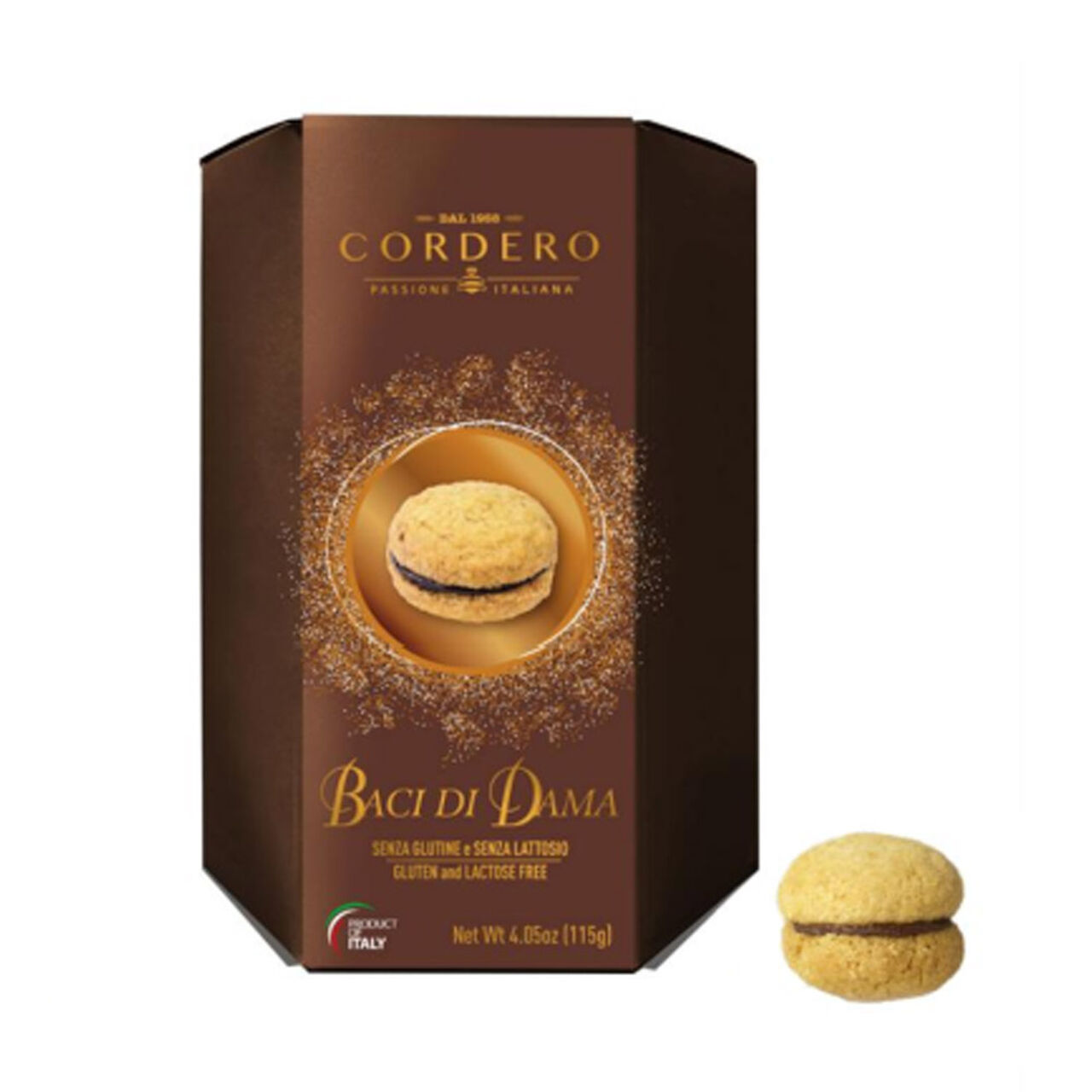 Cordero Gluten Free Baci di Dama cookies 3.88 oz  large