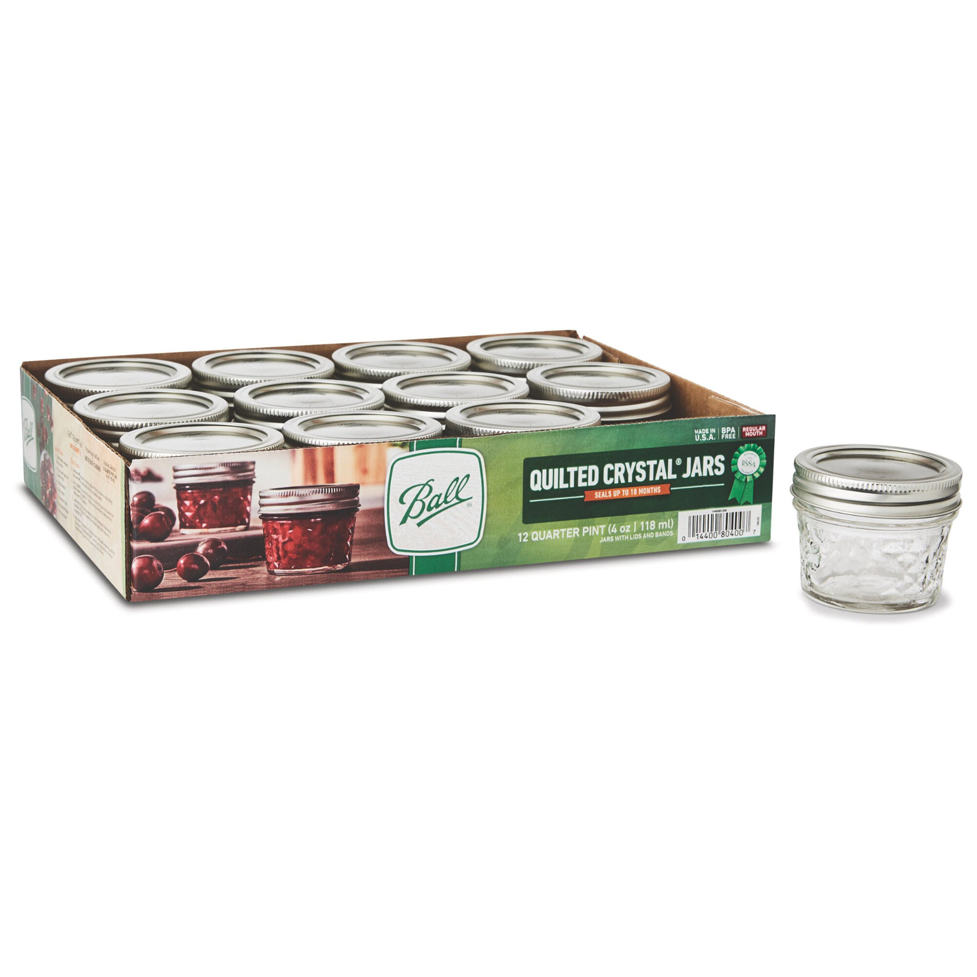 Quilted Crystal Jelly Jars by Ball