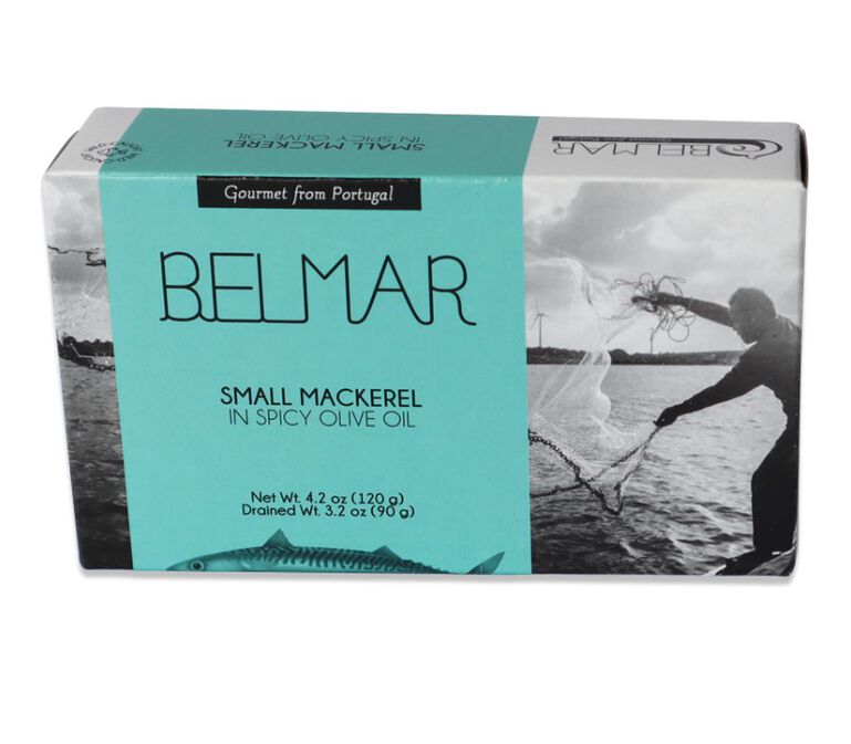 Belmar Small Mackerel in Spicy Olive Oil 4.23oz  large