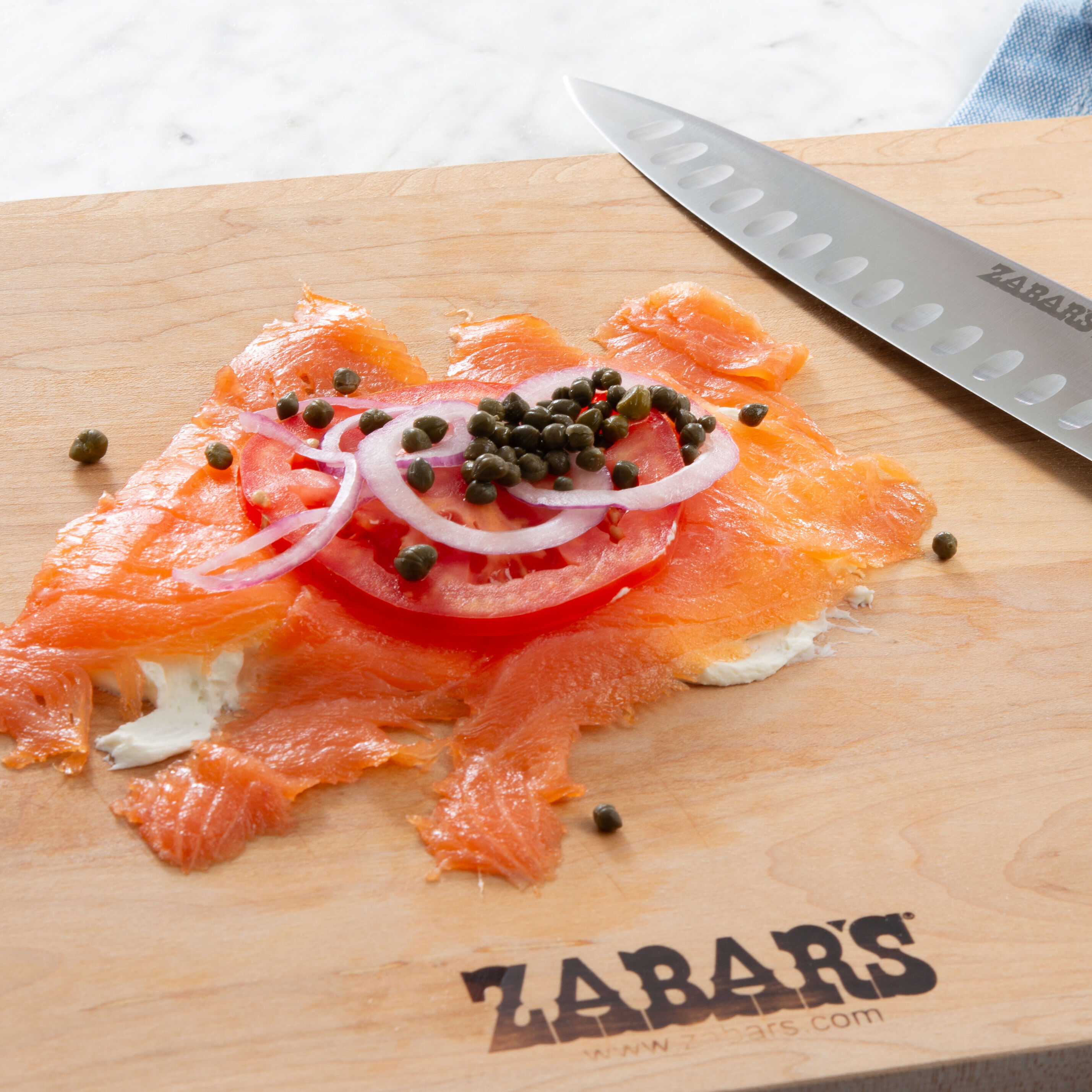 【レガストック川崎本店】新品　ZABARS　ゼイバーズ 　カッティングボード　まな板　鮭　サケ 魚 Nova Smoked Salmon Prepack by Zabar's