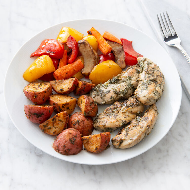 Herb-Grilled Chicken Cutlet Plate  large