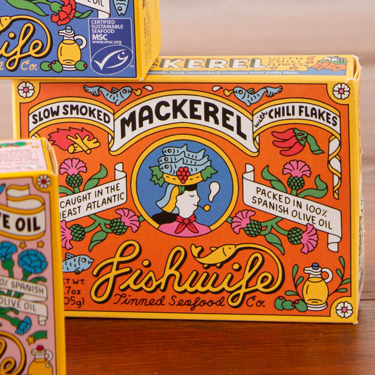 Fishwife Slow Smoked Mackerel with Chili Flakes  large