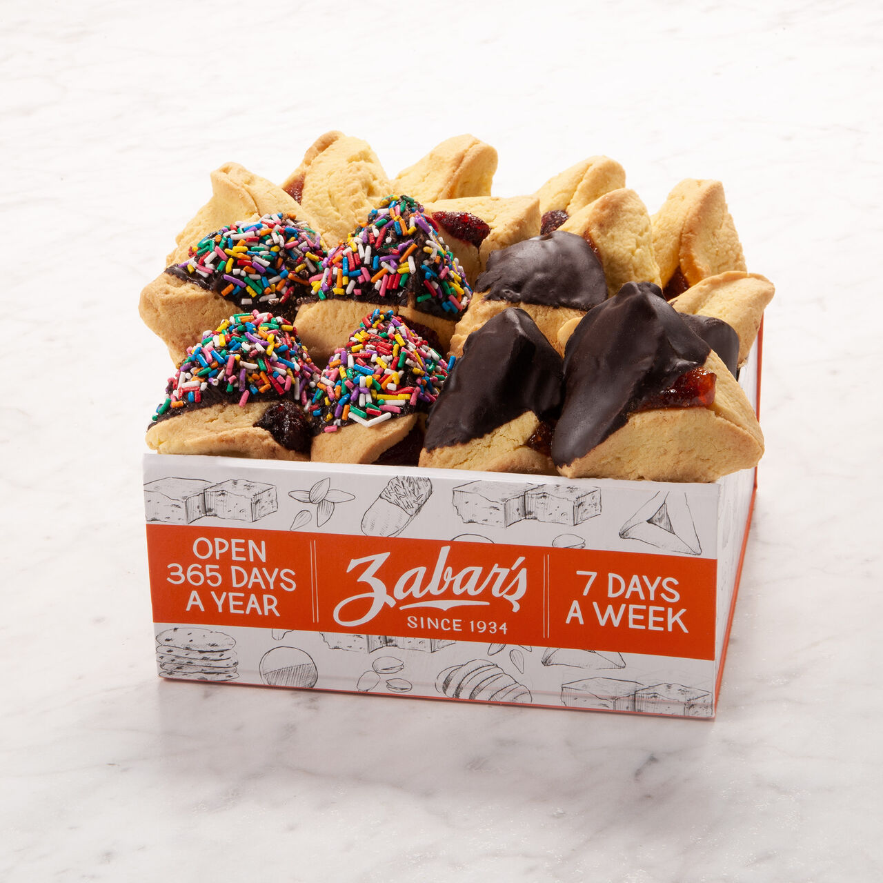 Zabar's Assorted Hamantashen Box - Approx. 24 oz.  (Kosher)  large