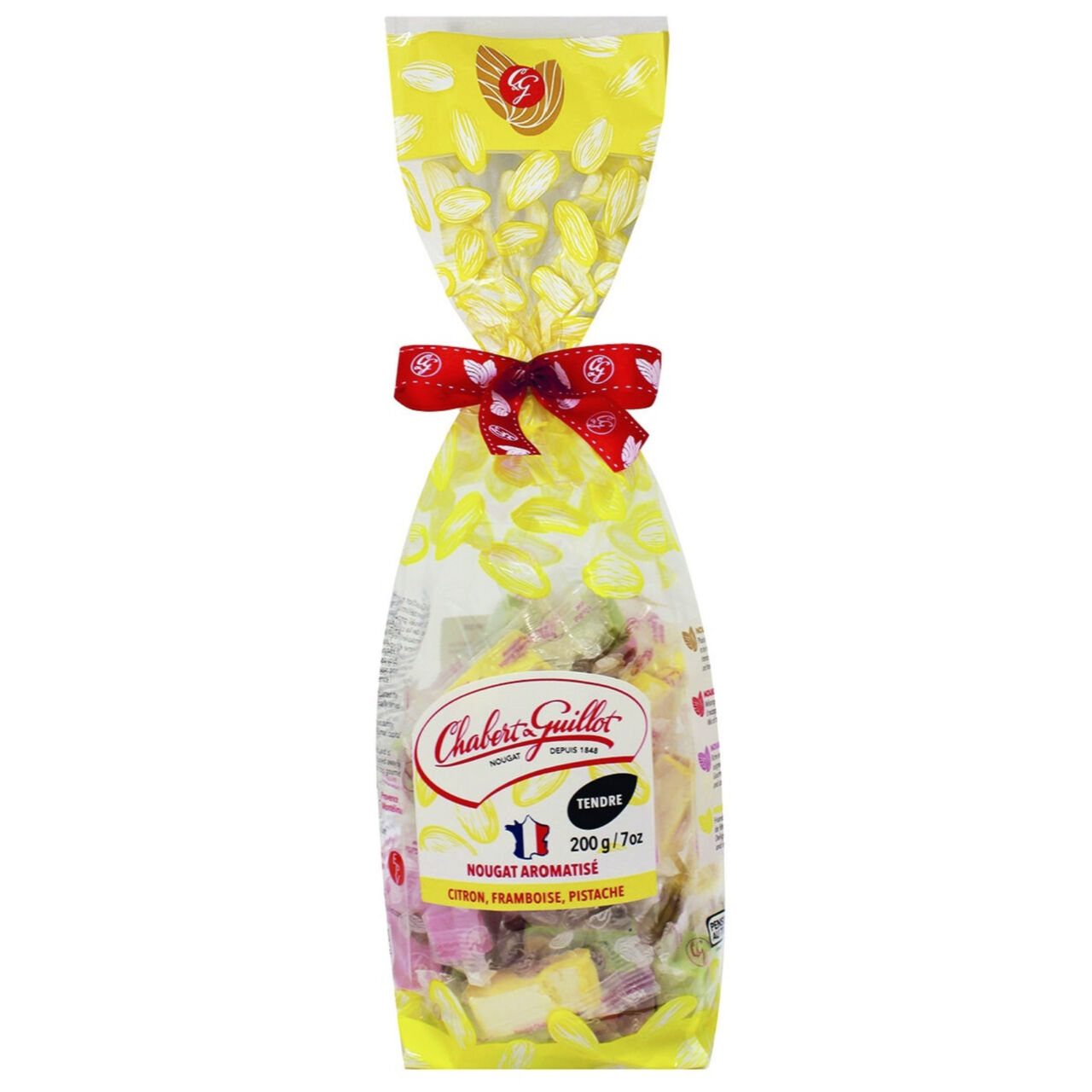 Chabert & Guillot Nougat pieces Vanilla, Raspberry, Pistachio in tin 250g, , large image number 0