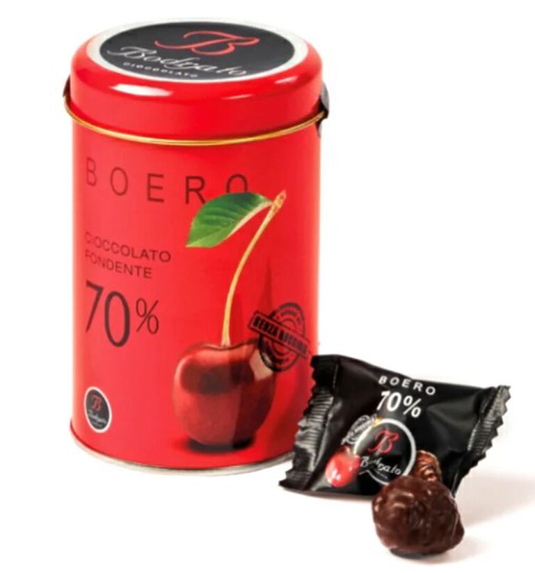 Bodrato Grappa Dipped Boeri Cherries Dark Chocolate 5.29oz  large