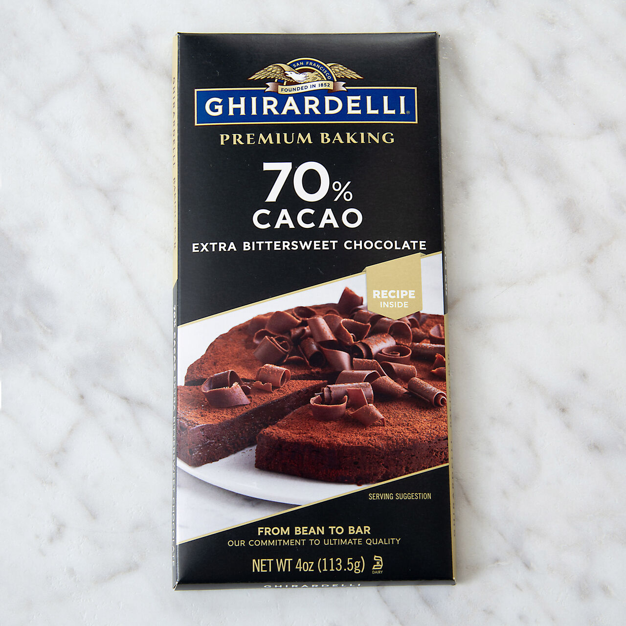 Ghirardelli 70% Cacao Extra Bittersweet Chocolate Baking Bar 4 oz  large