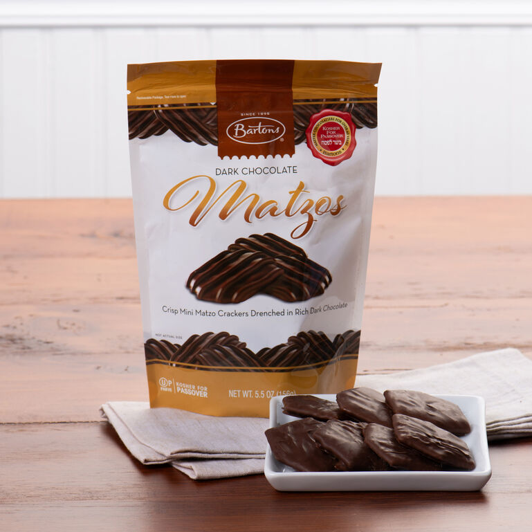 Bartons Dark Chocolate Covered Mini Matzos 5.5oz (Kosher for Passover)  large