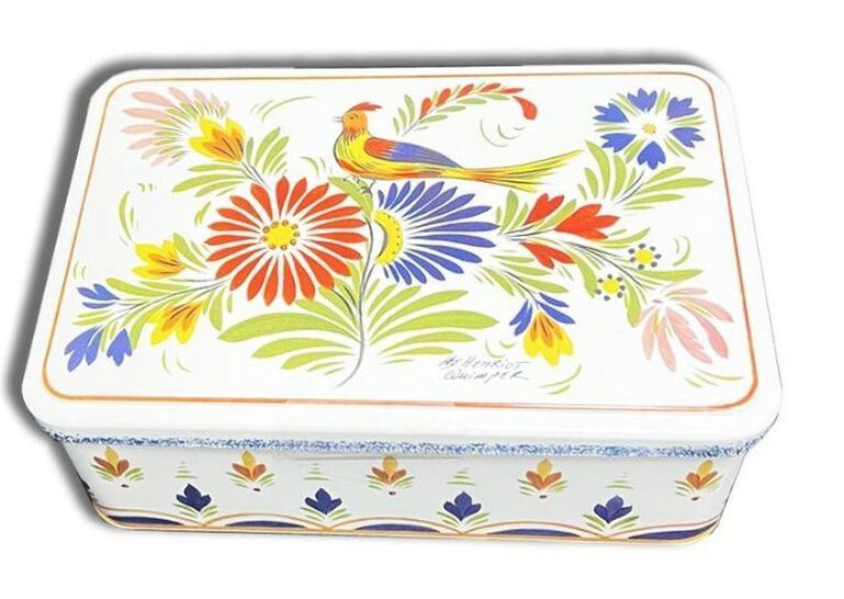 Maison Peltier Galettes Quimper Flower Tin  320g  large