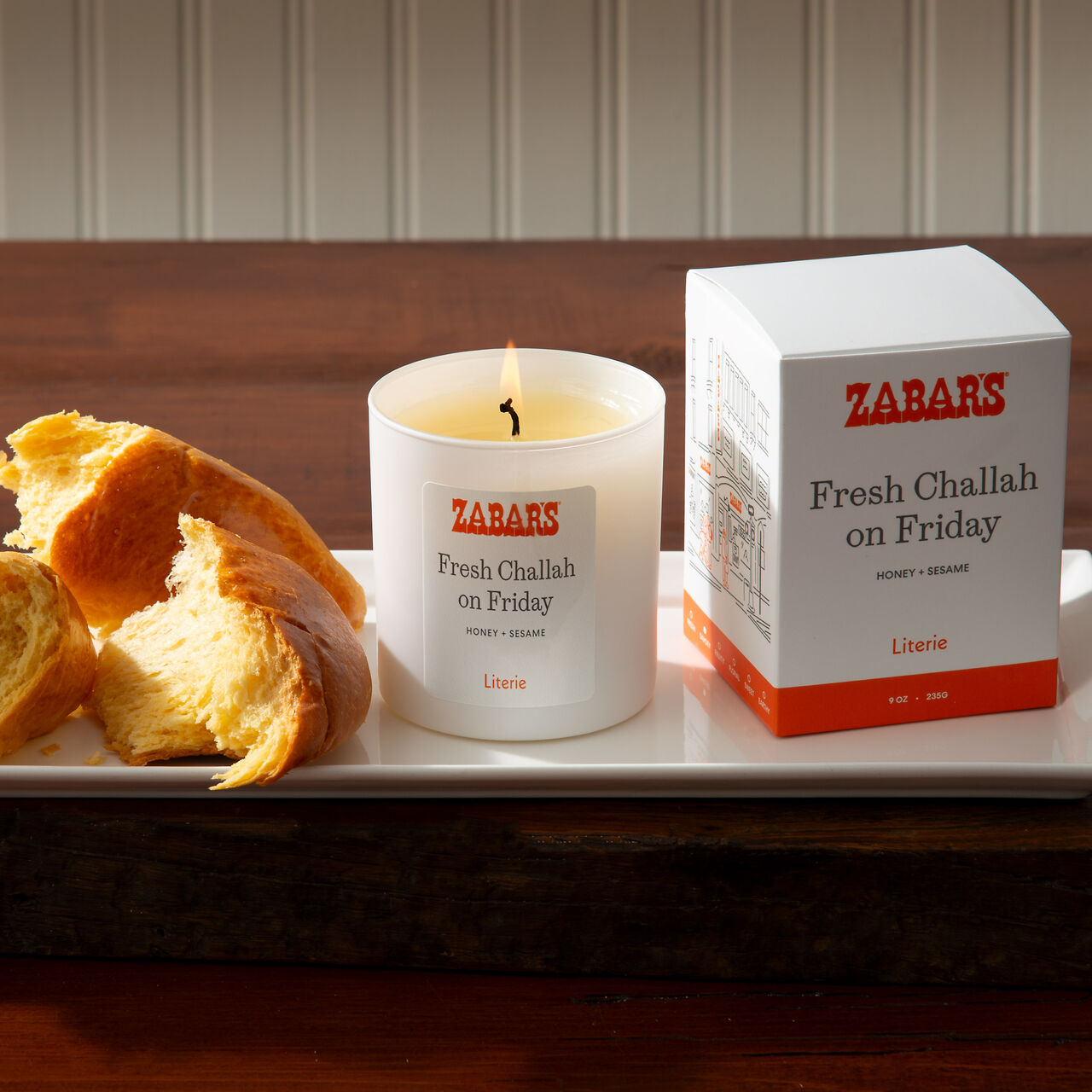 Fresh Challah on Friday Candle  large