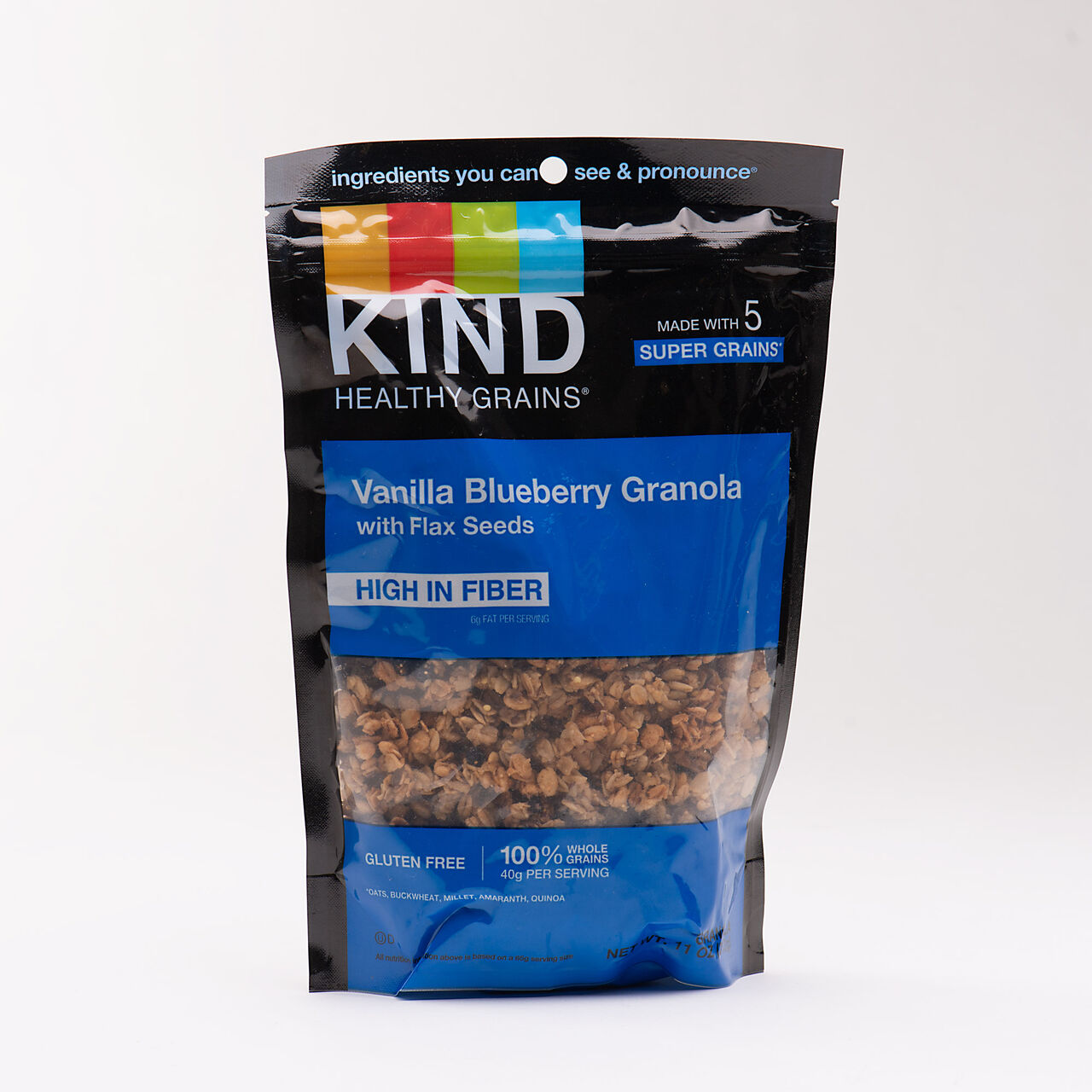 Kind Healthy Grains, Vanilla Blueberry Clusters with Flax Seeds - 11oz (Kosher), , large image number 0