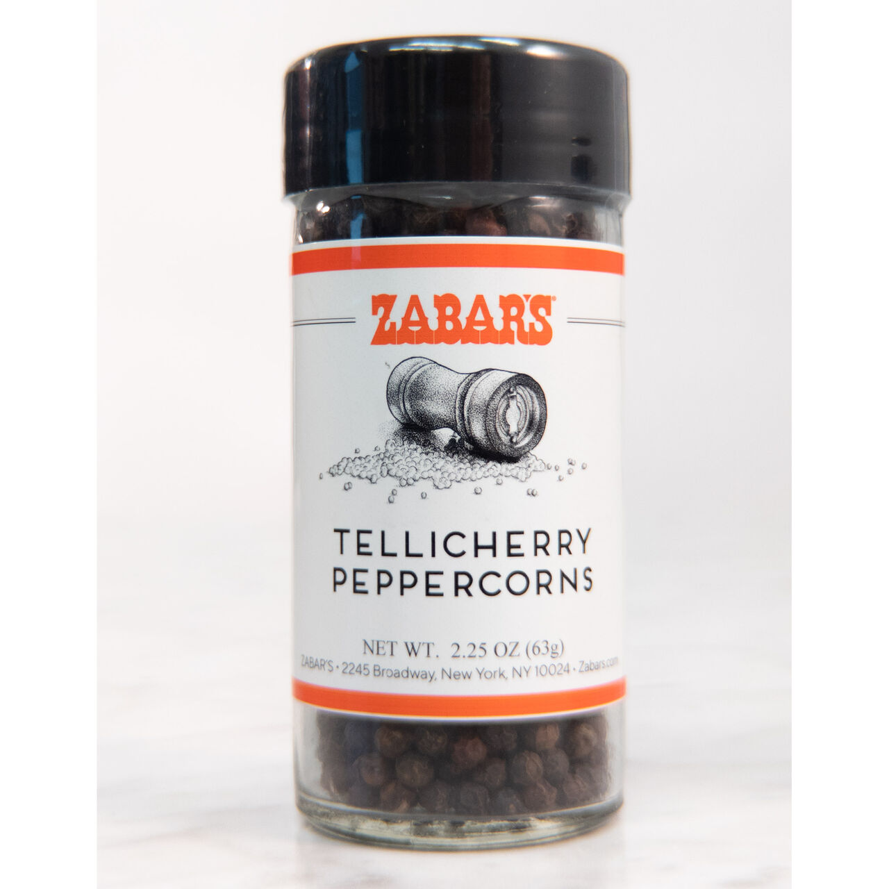Zabar's Spices - Tellicherry Peppercorns - 2.25 oz  (Kosher)  large