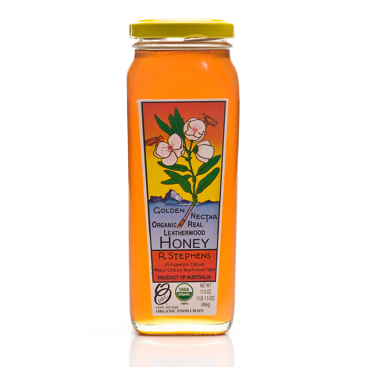 Golden Nectar Organic Real Leatherwood Honey - 17.5oz, , large image number 0