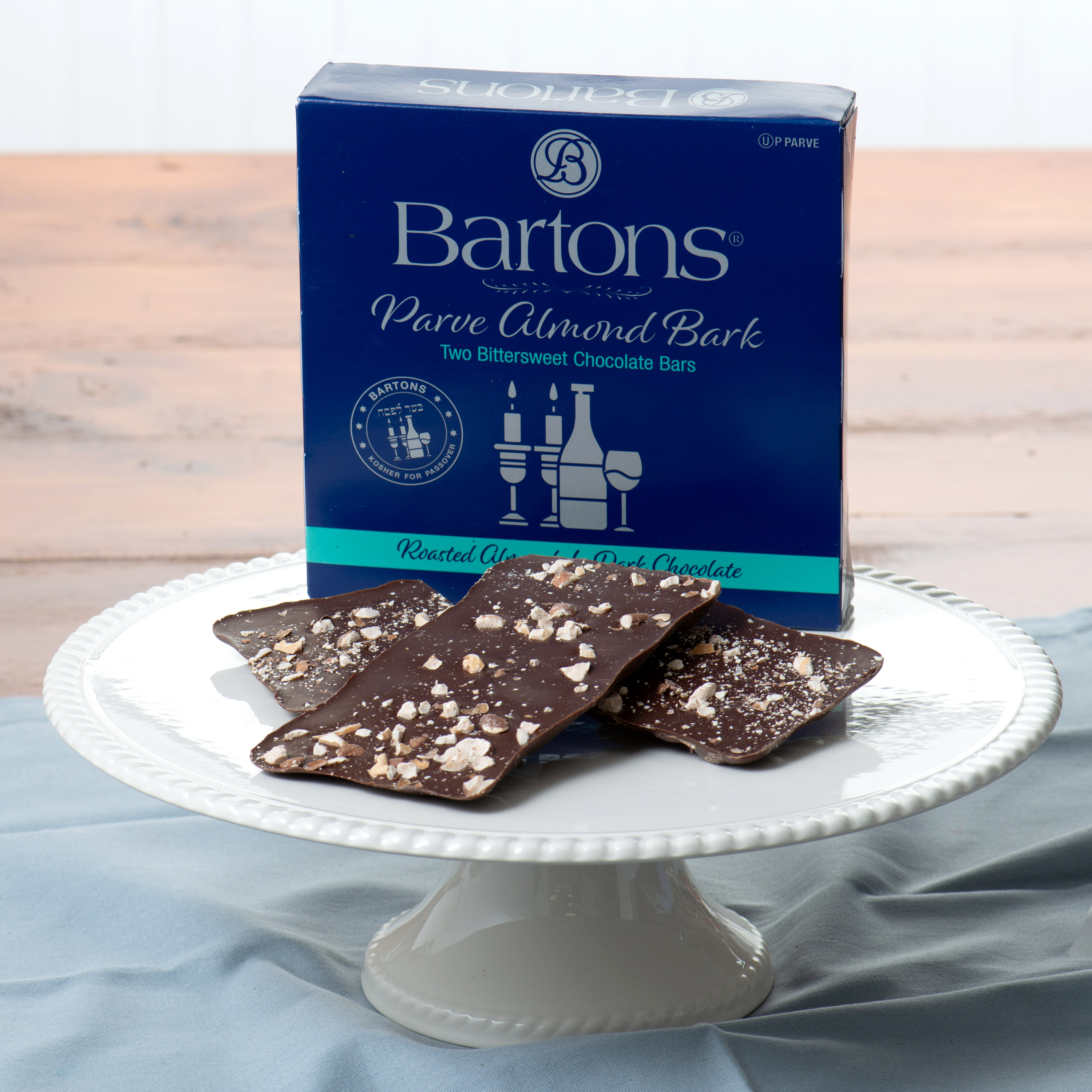 Barton's Parve Almond Bark - 2 Bittersweet Chocolate Bars