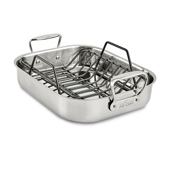 All Clad Stainless Steel Roasting Pan with Rack S